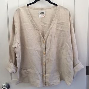 Flax Vintage oatmeal button-up